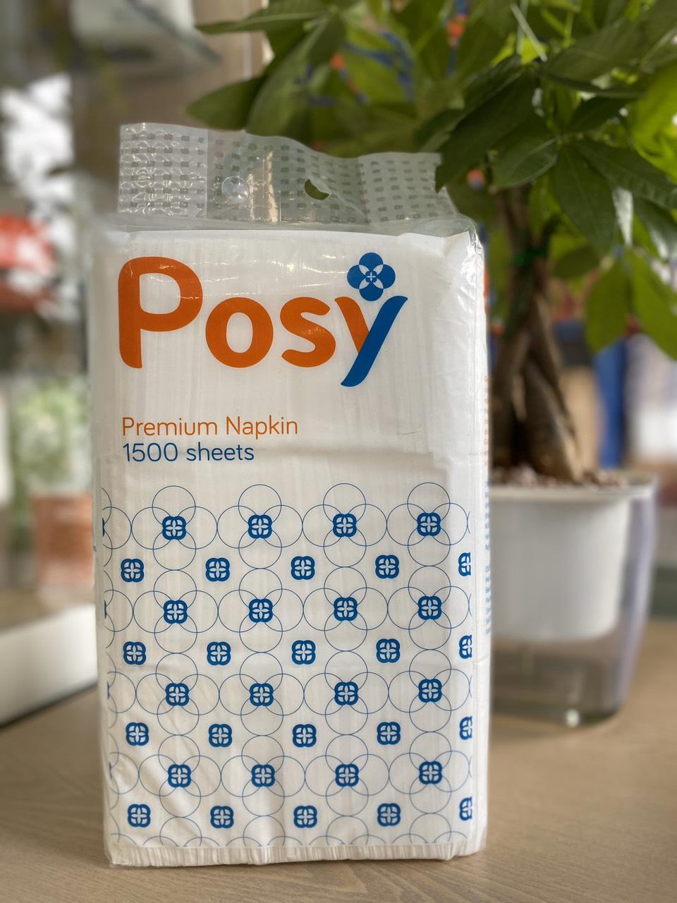 Khăn giấy ăn Posy  2 lớp 1500 miếng/ 1kg ( dạng rút)
