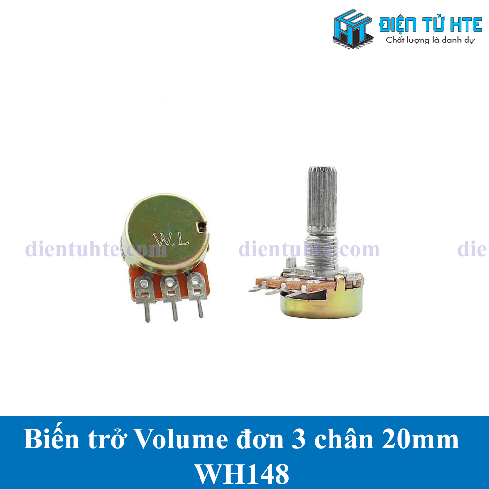 Bộ 4 biến trở - triết áp volume đơn wh148 3 chân dài 20mm