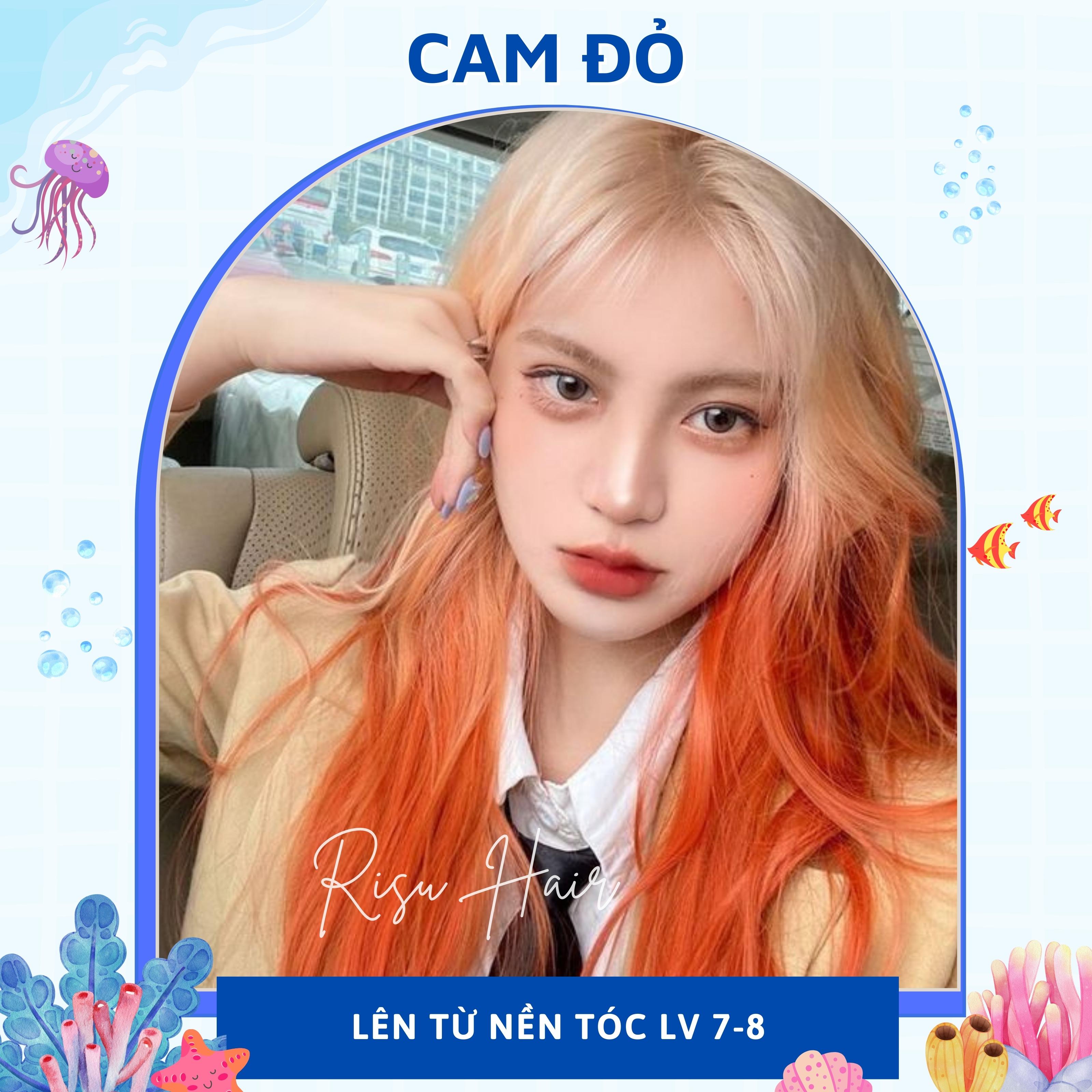 Thuốc Nhuộm Tóc Màu Cam Đỏ - Risu Hair.