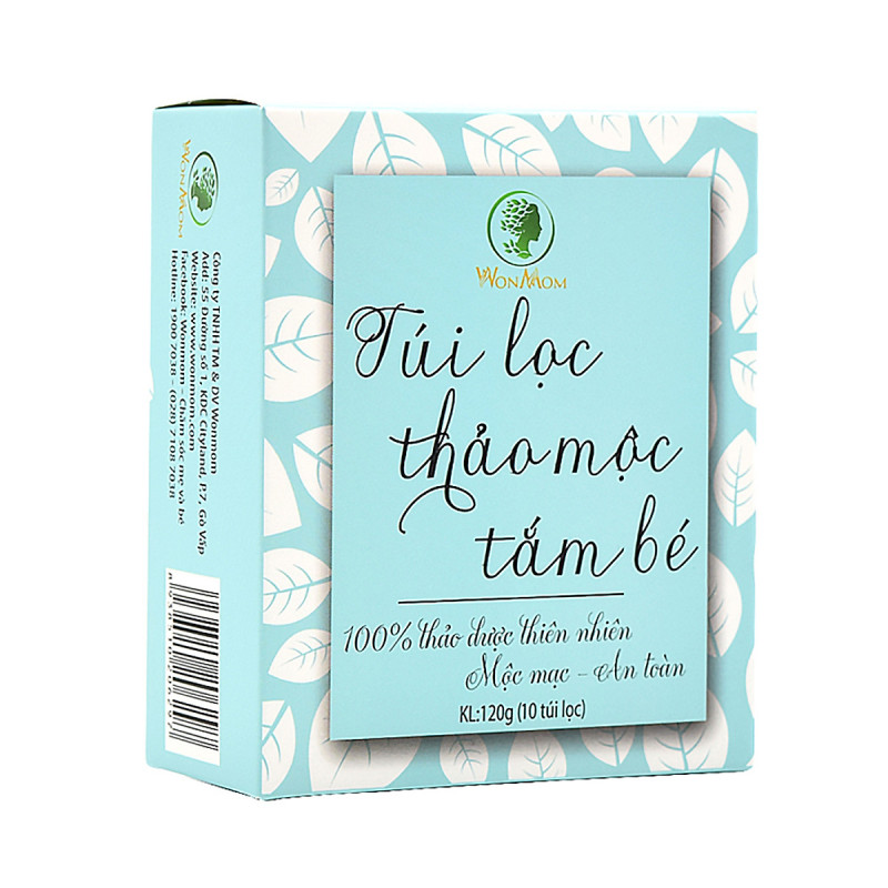 Hộp 10 Túi Lọc Thảo Mộc Tắm Cho Bé Wonmom 120Gr Ngừa Ham Ngứa, Mát Da, Tăng Cường Sức Đề Kháng Da Trẻ - Chăm Sóc Làn Da Trẻ Nhỏ giá rẻ