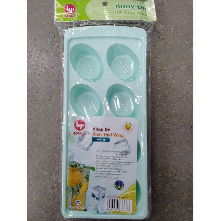 KHAY ĐÁ, ĐỔ THẠCH RAU CÂU HÌNH THỎI VÀNG, 8 THỎI / KHAY