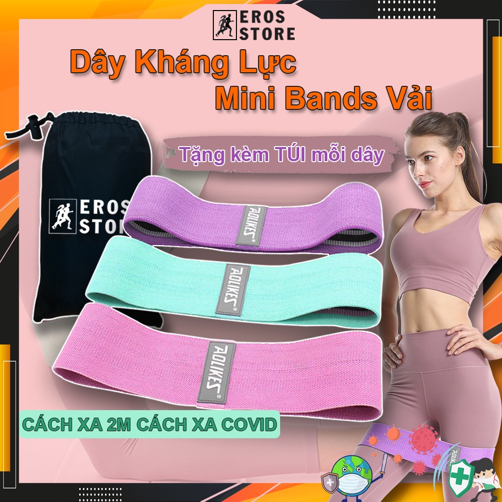 Dây đàn hồi kháng lực tập mông miniband aolikes eros