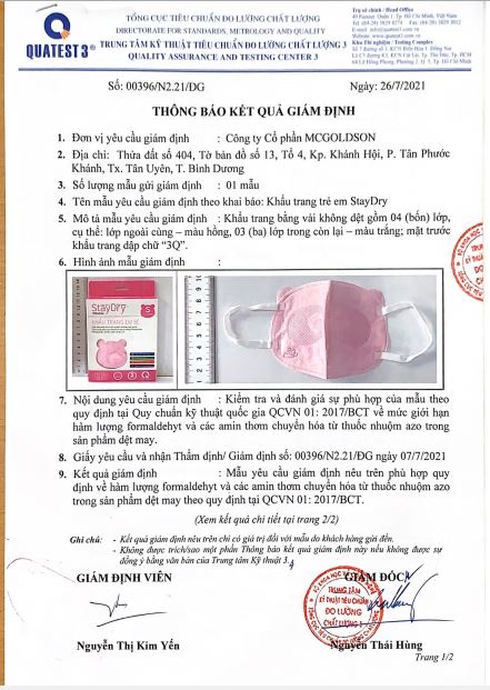 Combo Khẩu trang em bé StayDry
