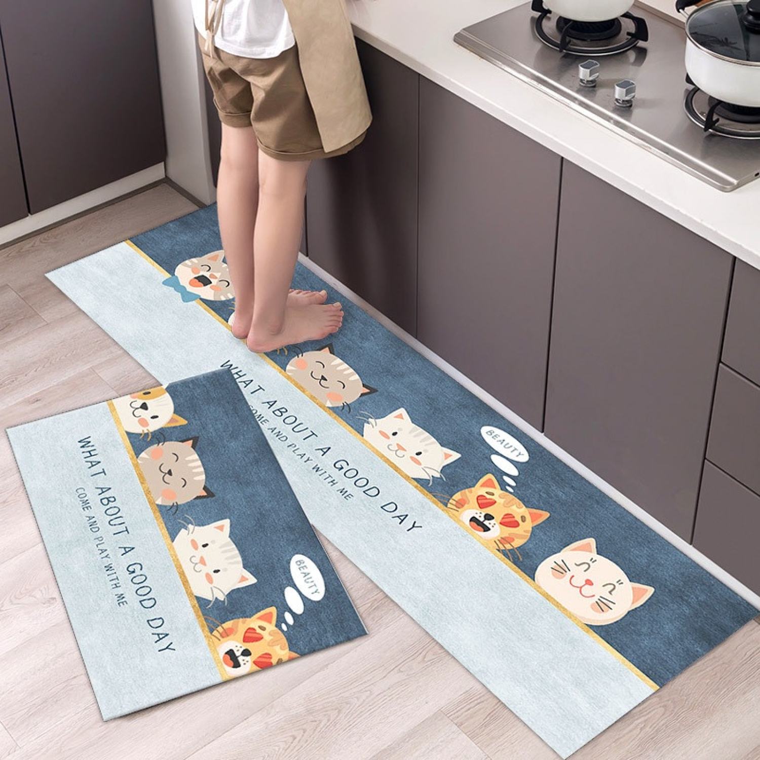 Thảm lau chân chống trượt thấm nước  thảm chùi chân hình thú FAMILY86