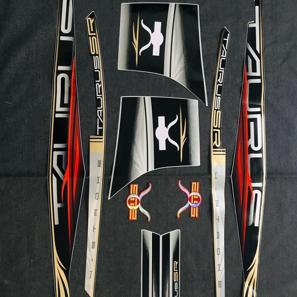 [HCM][SINH ĐÔI VỚI SIRIUS] BỘ TEM XE TAURUS SR 3 LỚP ZIN CAO CẤP (MÀU TRẮNG ĐEN)