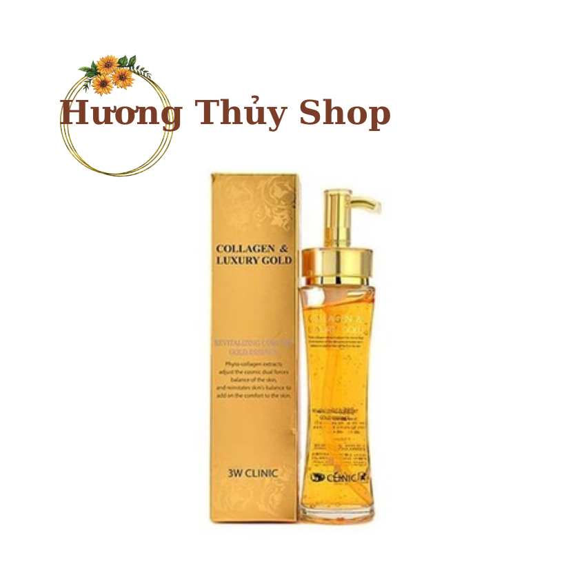 Serum trắng da vàng 24k Luxury Gold chống lão hóa 3W Clinic Hàn Quốc 150ml