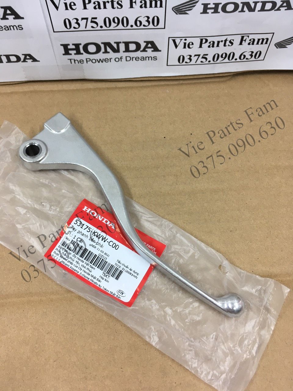 Tay phanh thắng bên phải cơ (đùm) wave anpha 110 / rsx fi 110 / wave blade 110, chính hiệu honda