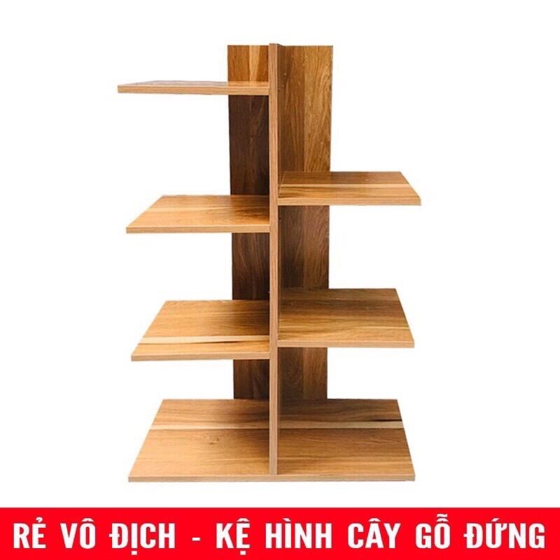 Sale sốc kệ sách vuông gỗ 5 tầng tiện ích