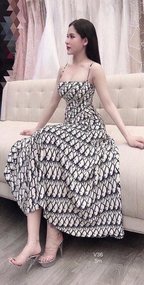 Đầm xòe cúp ngực hở lưng-ZU