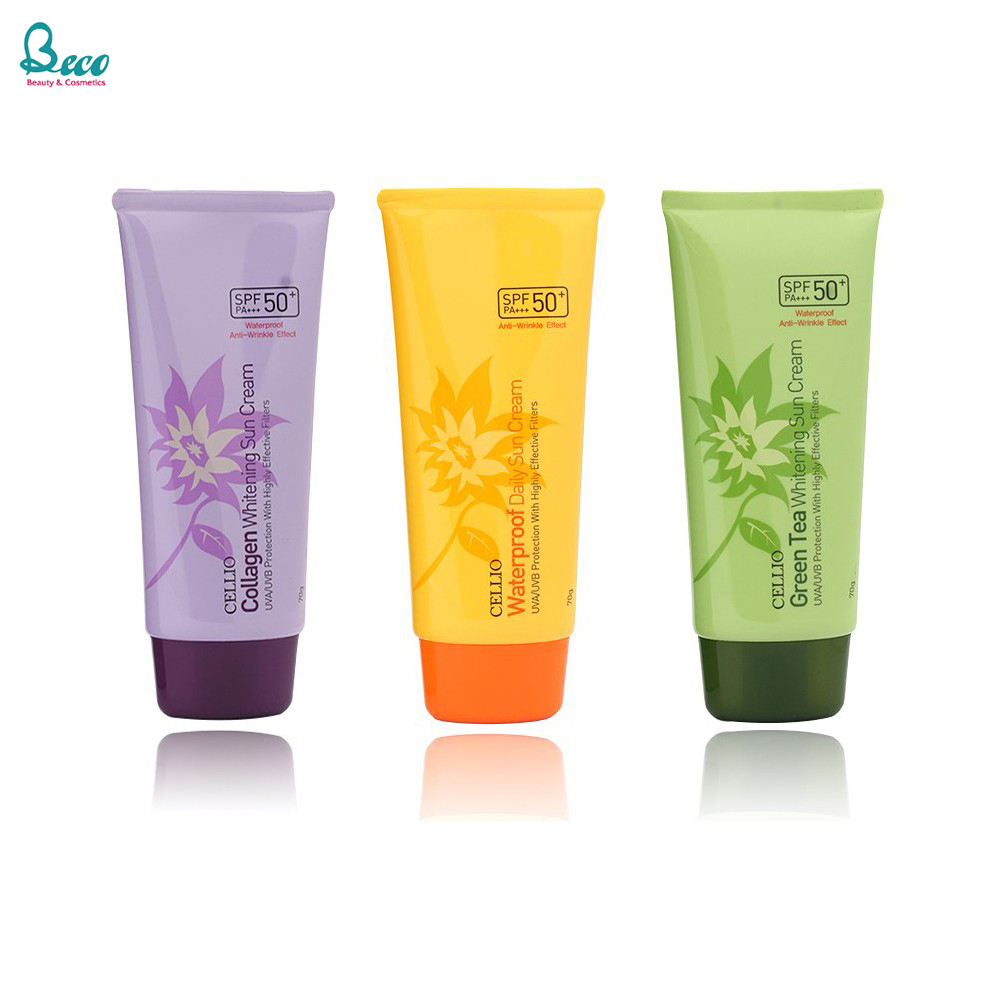 Kem Chống Nắng Cellio SPF 50+ PA+++  - Tím