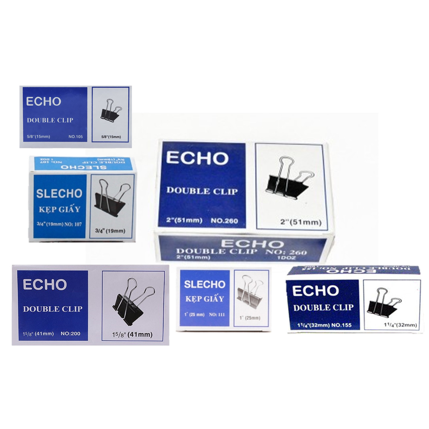 2 hộp(12 cái/hộp) kẹp bướm Slecho 25mm cực tiện dụng,bền đẹp