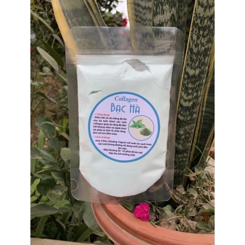 1kg Mặt nạ dẻo collagen Bạc Hà Handmade