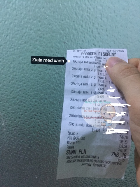 Bộ sản phẩm dành cho da dầu, mụn ziaja med (Bill up ảnh cuối)