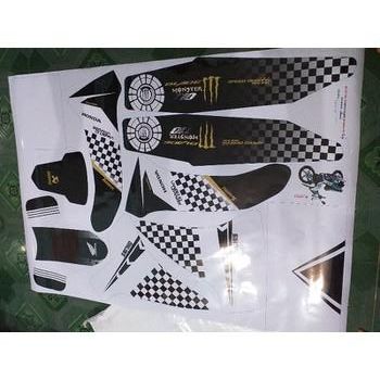 tem trùm honda blade caro đen trắng