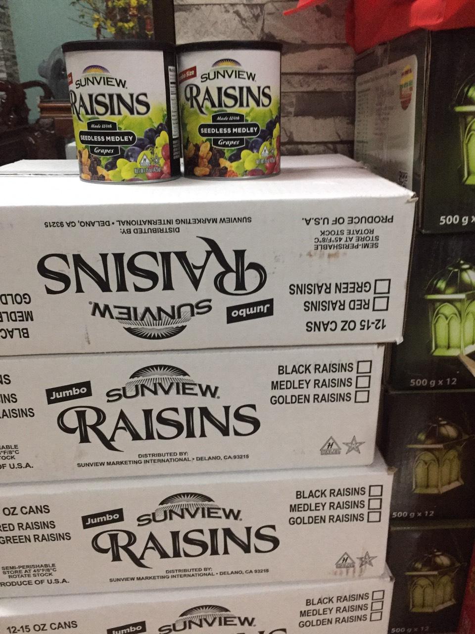 Nho Khô Mỹ Sunview Raisins 425g