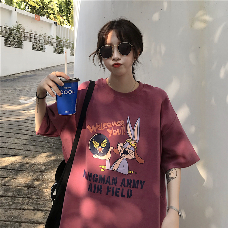 Áo Thun Nữ Form Rộng Giấu Quần Rabbit Air
