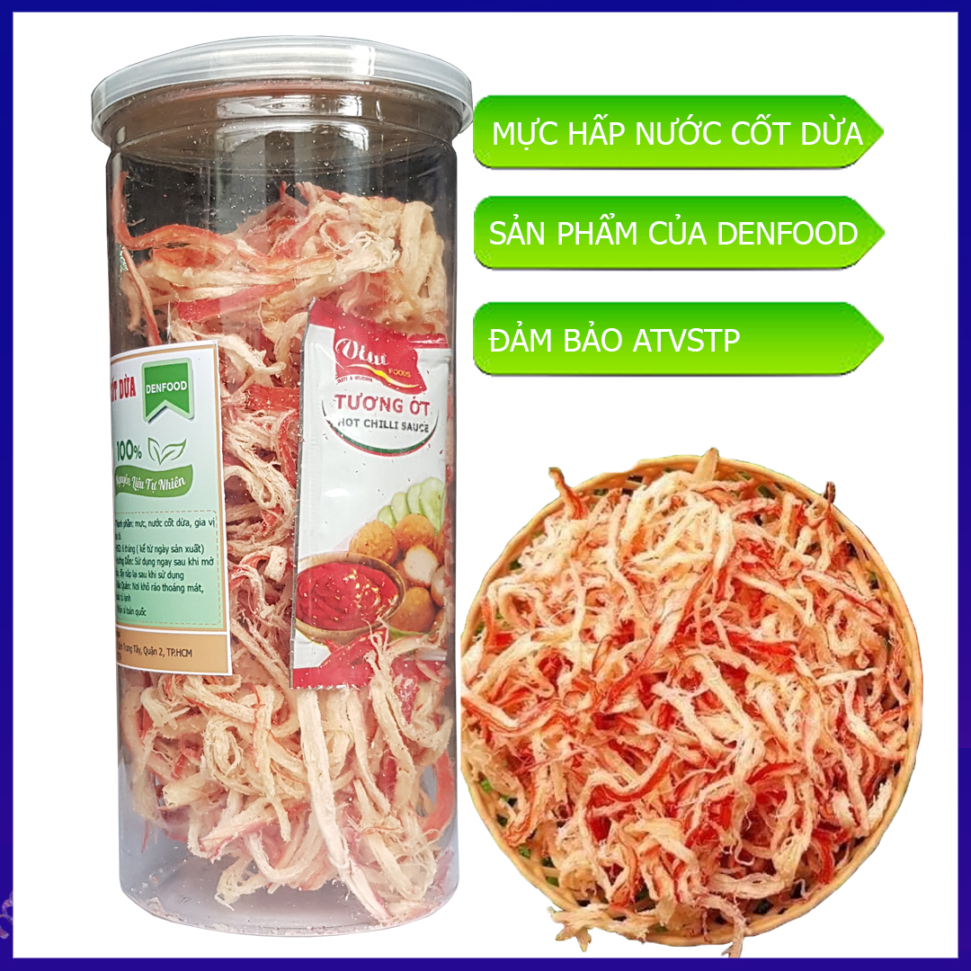 [HCM]Khô mực xé hấp nước cốt dừa 250g