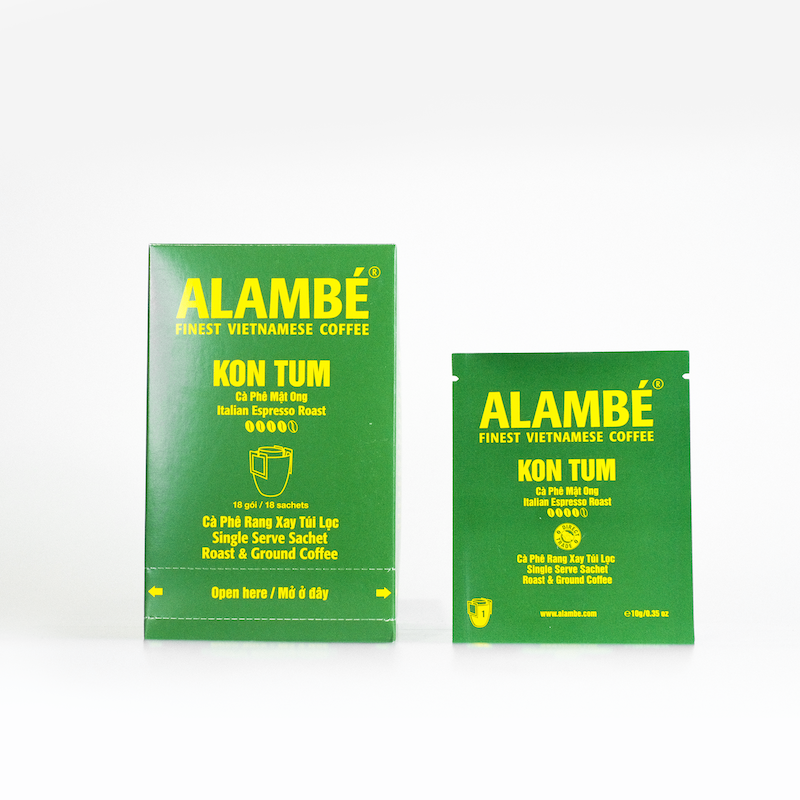 [HCM]CÀ PHÊ TÚI LỌC ALAMBÉ - KON TUM (18 gói x 10g)