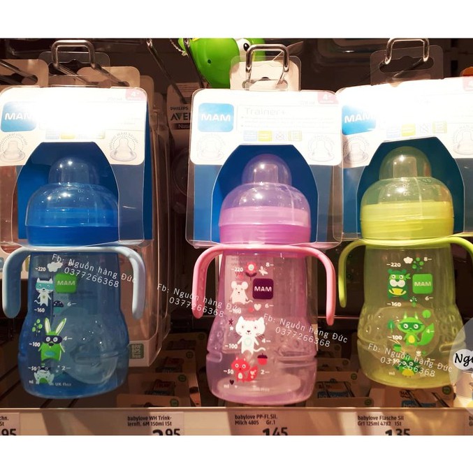 BÌNH TẬP UỐNG NƯỚC MAM ĐỨC CAO CẤP CHO BÉ 220ML