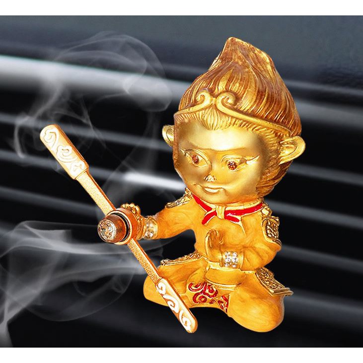 Tượng Nước Hoa Tôn Ngộ Không Xoay Gậy Đặt Cửa Gió Điều Hòa Khử Mùi Cao Cấp