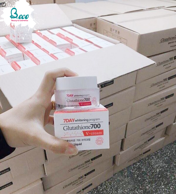 Kem Dưỡng Trắng Da 7Day Whitening Program Glutathione 700 V-Cream