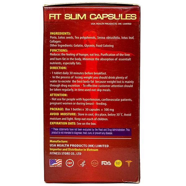 [CHÍNH HÃNG] Viên uống giảm cân FIT SLIM USA ( 30 viên)