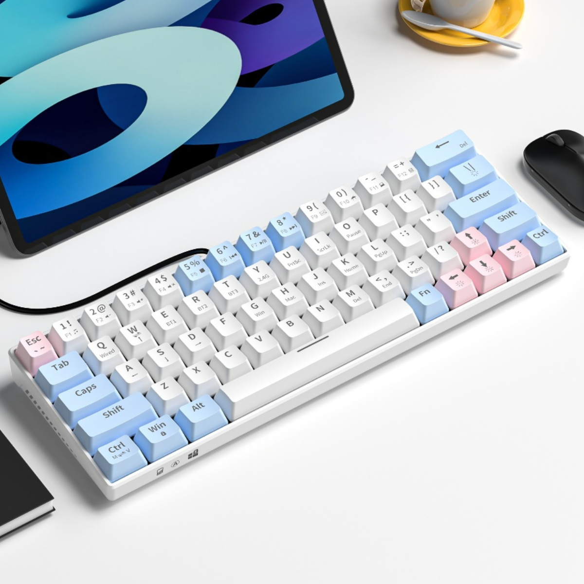 Layout Za641 Bàn Phím Cơ Không Dây Bluetooth Atas ZA641 Pro - Red Swtich Có Hotswap ...