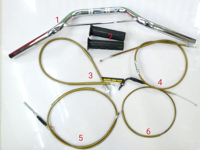 Ghi đông xe 68 72 CL combo 6 món - 1286