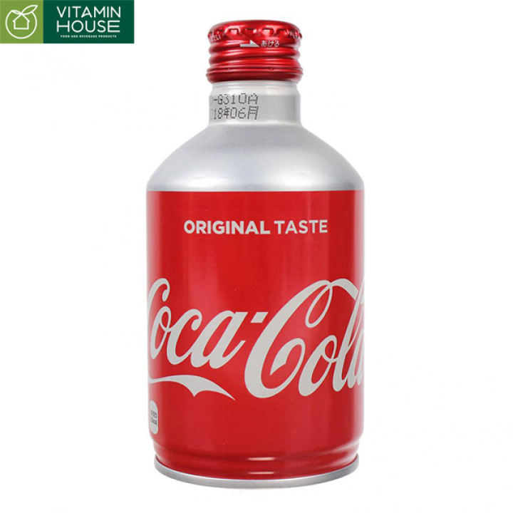 Nước ngọt có ga Coca Cola Nhật Chai Nhôm lùn nắp vặn 300ml - Vitamin House