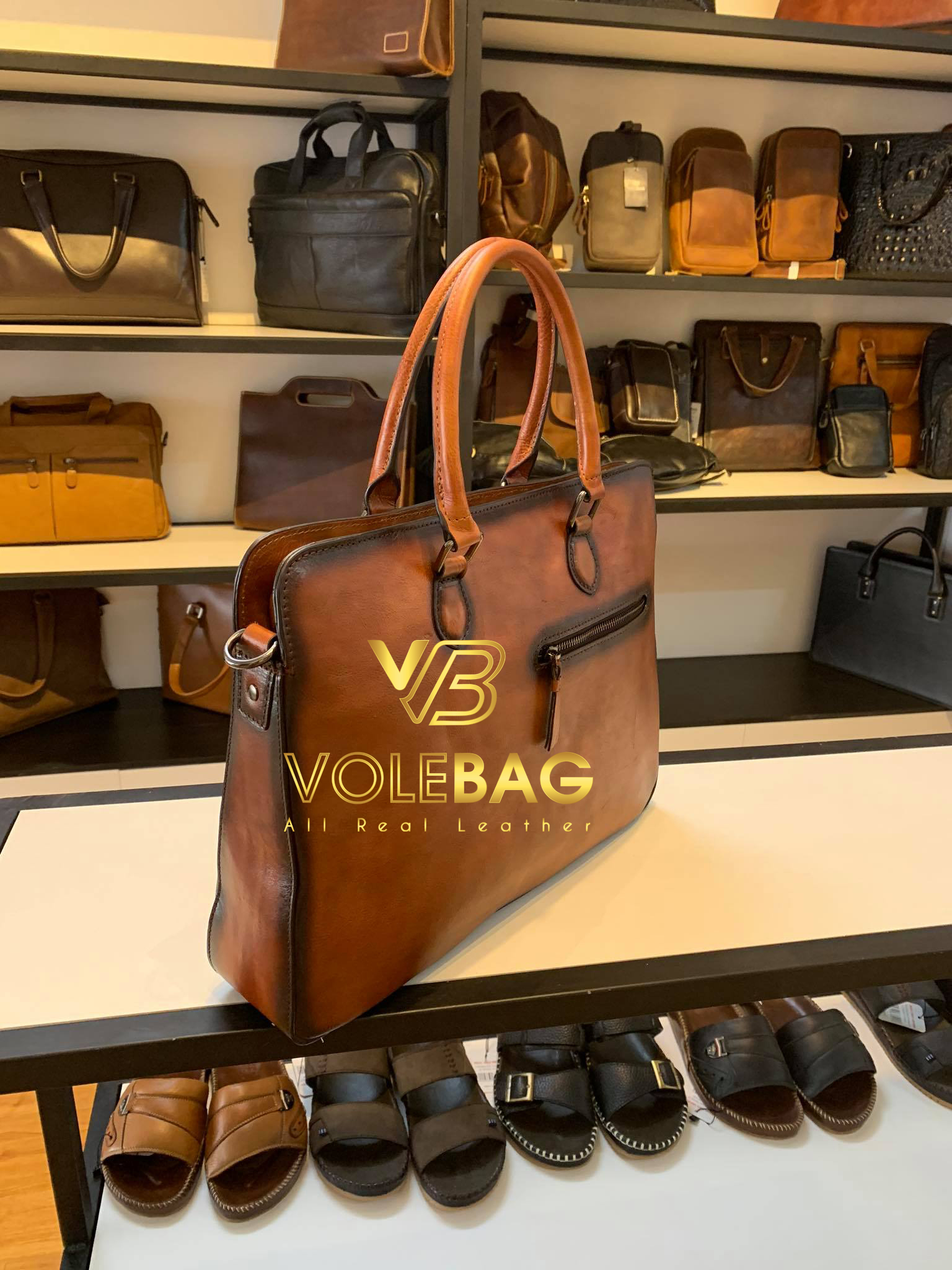 CẶP SÁCH DA BÒ VOLEBAG - C10T