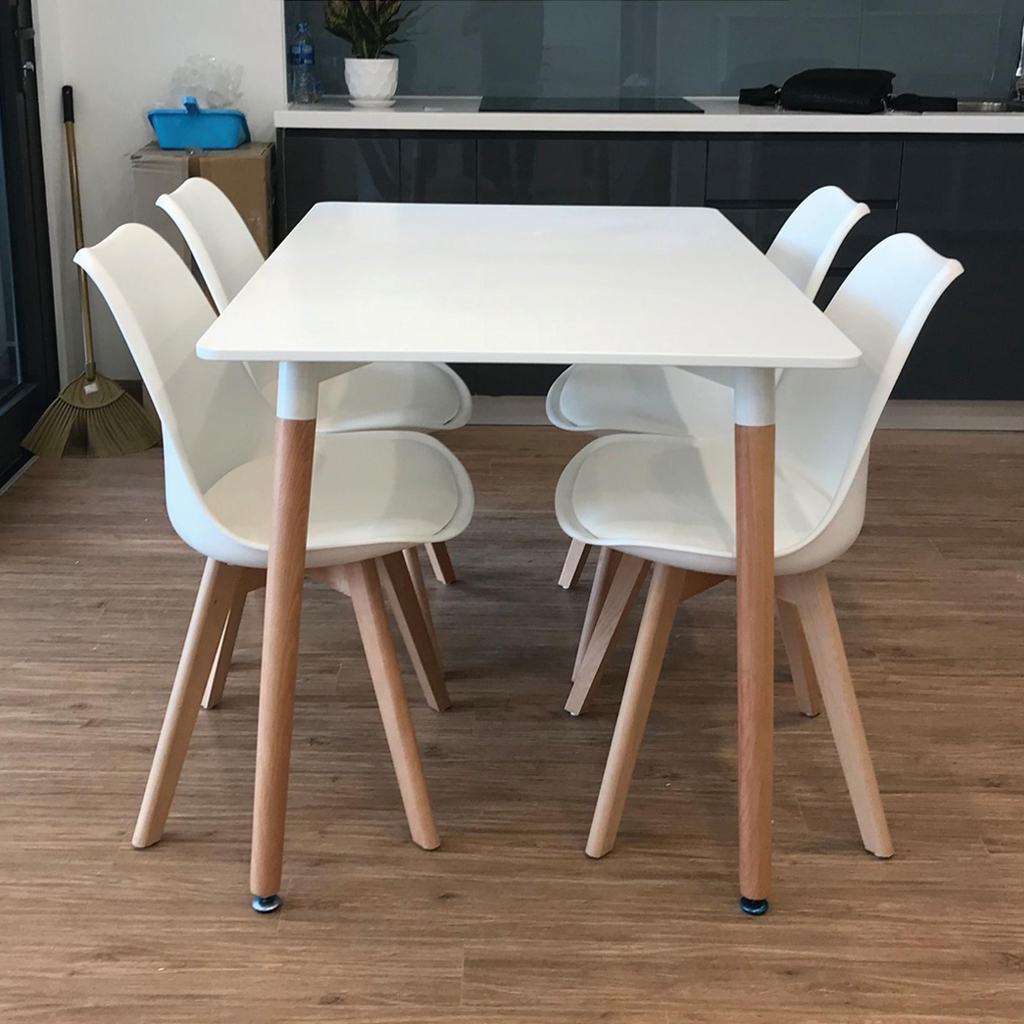 [GHẾ CAFE - GHẾ ĂN] Ghế Eames đệm da