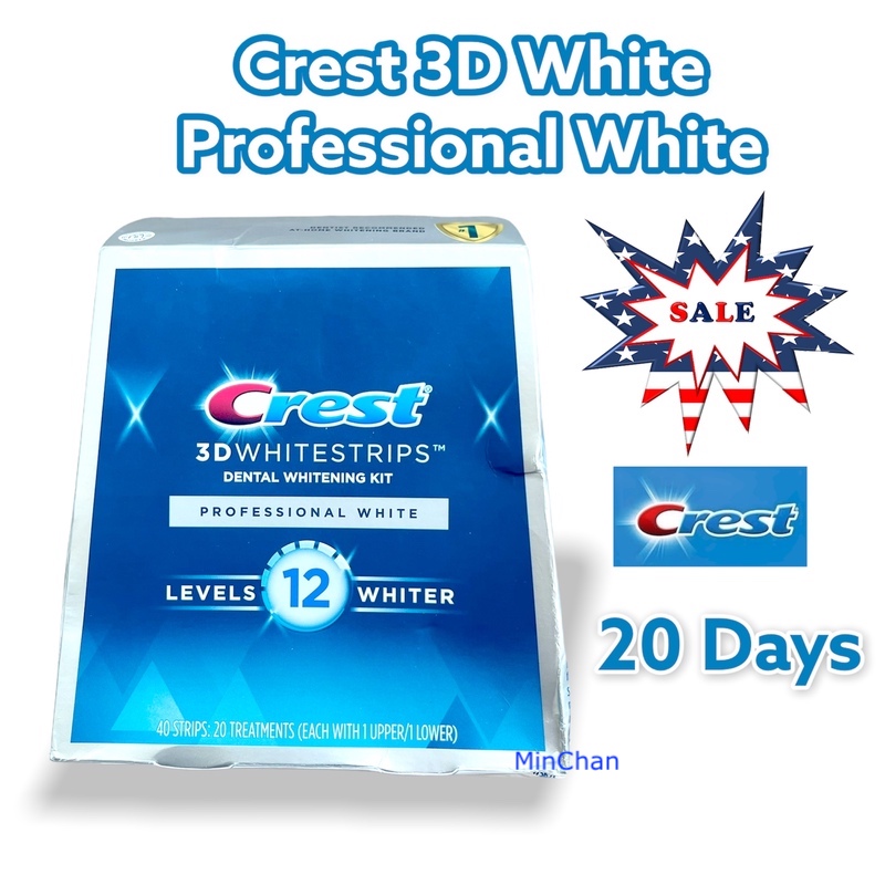 [Hàng Mỹ] Combo 10 miếng (5 gói/5 ngày) dán trắng răng Crest 3D White Whitestrips Professional Effects (mẫu mới 2023)