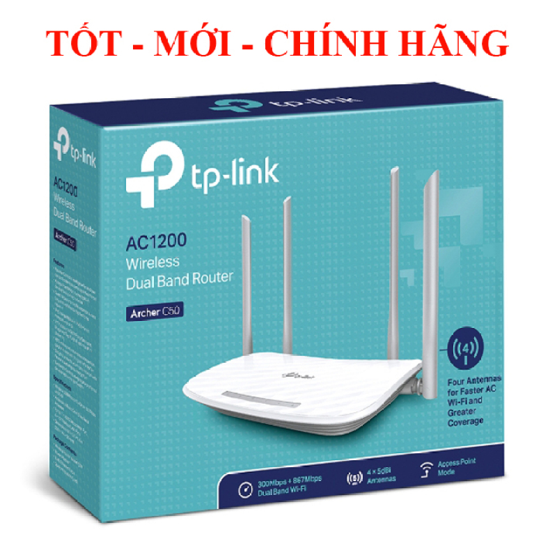 Bảng giá Bộ phát wifi AC 1200Mbps TP-Link Archer C50 Phong Vũ