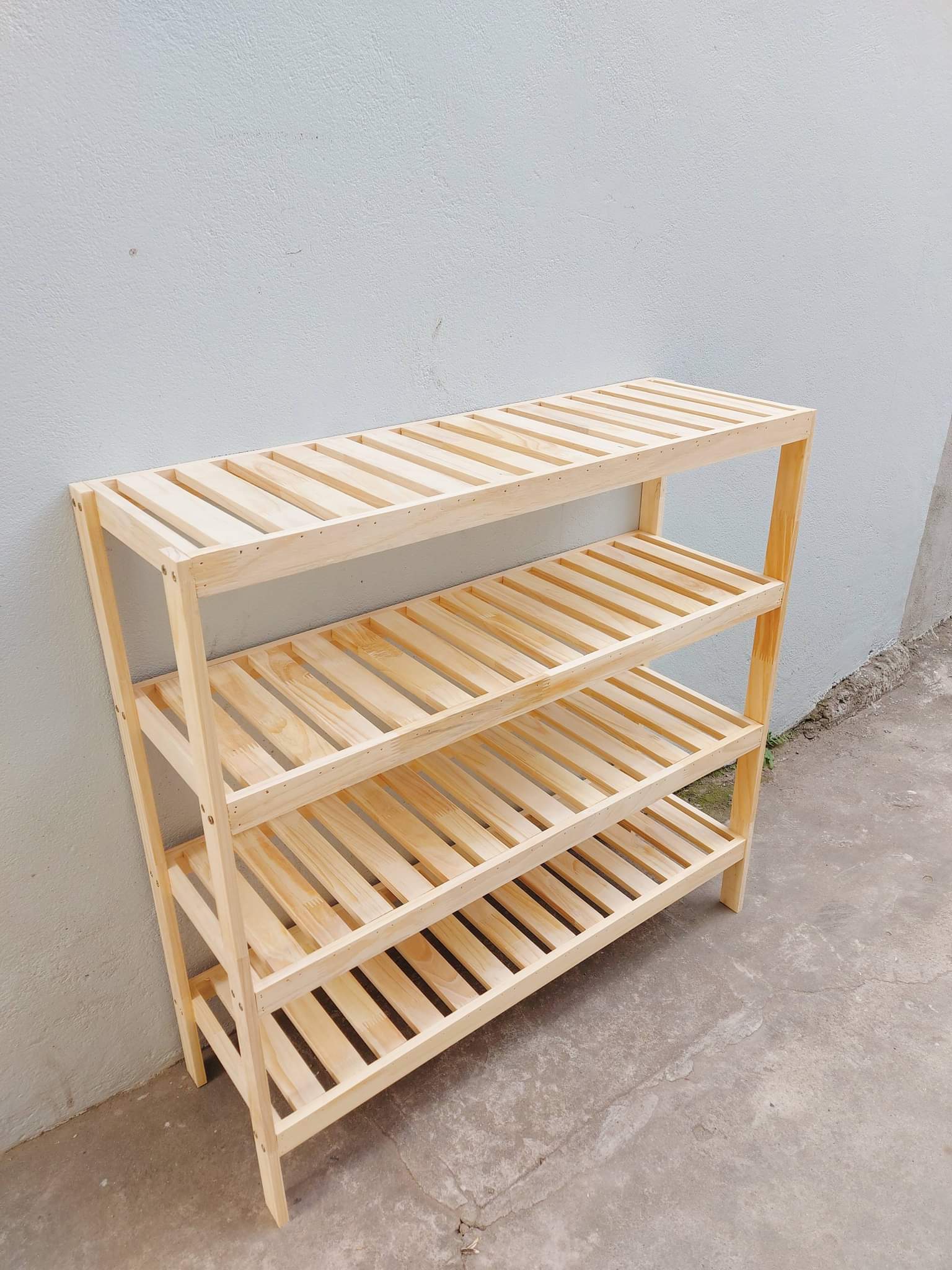 Kệ gỗ để đồ 4 ngăn decor