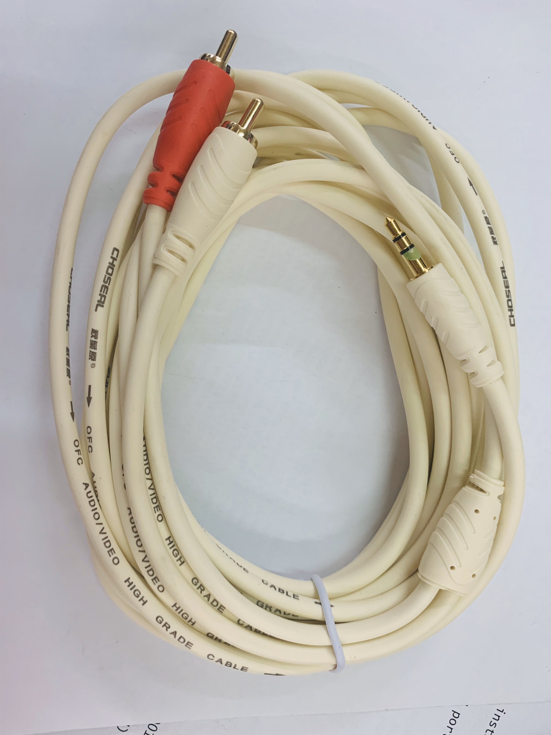 [HCM]Cáp loa 3.5 sang 2 bộng sen Choseal 5M