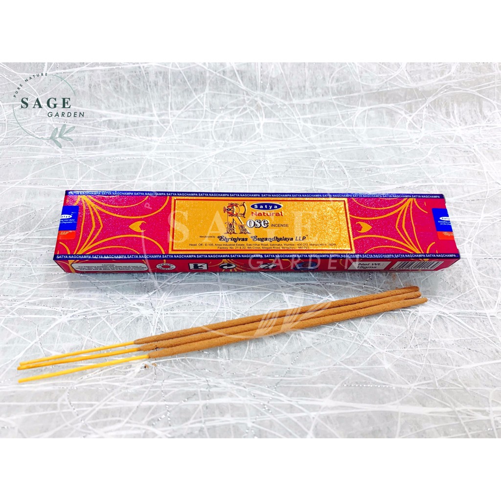NATURAL SATYA Incense_Golden label_SAGE GARDEN