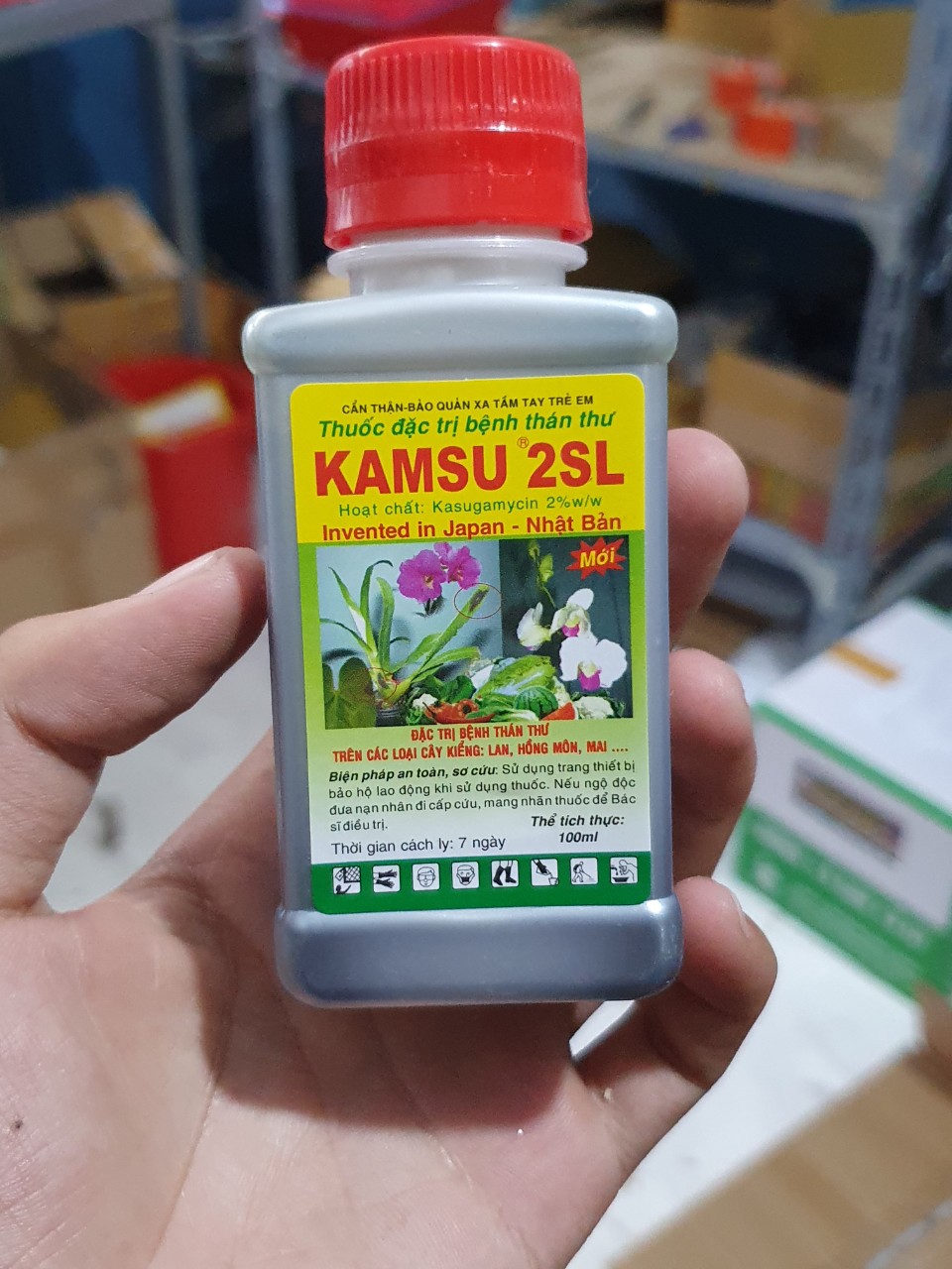 Thuốc trừ bệnh thán thư kamsu 2sl cho hoa lan cây cảnh - chai 100ml