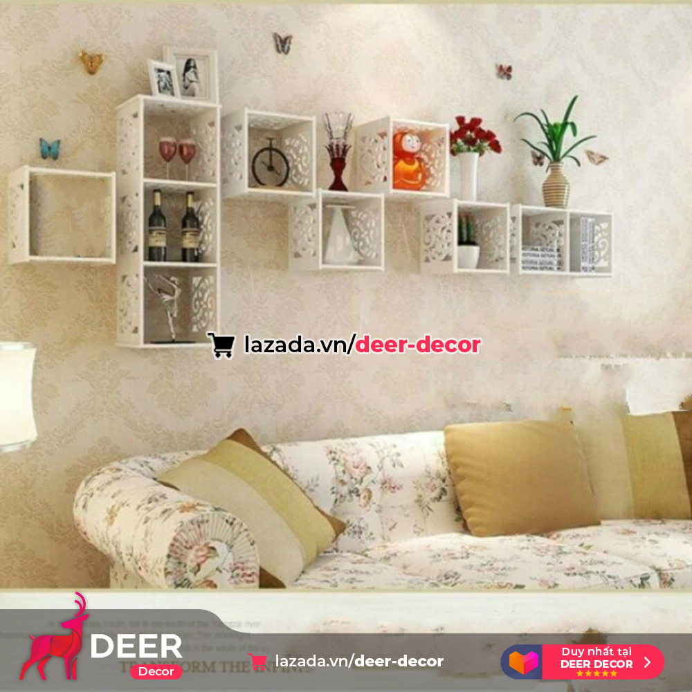 Shelf pattern unique wall-deer decor