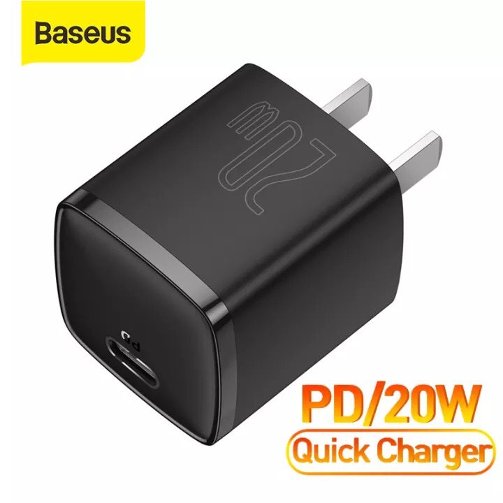 Củ sạc nhanh baseus 20w usb c hỗ trợ sạc nhanh type c pd cho iphone - công nghệ pd 3.0 qc 3.0 - hàng chính hãng