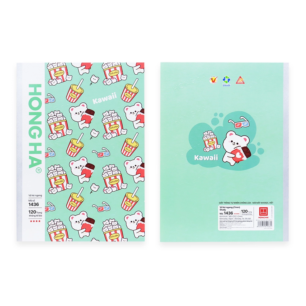 Vở kẻ ngang Hồng Hà 120 trang Study Oringa 1436