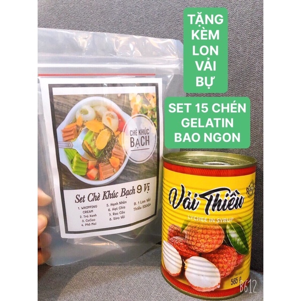 [HCM]SET CHÈ KHÚC BẠCH 15 chén 750Gr ( LÀM TỪ GELATIN)