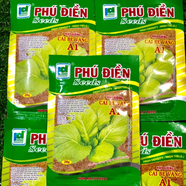 5 GÓI HẠT GIỐNG RAU CẢI BẸ VÀNG 20gr