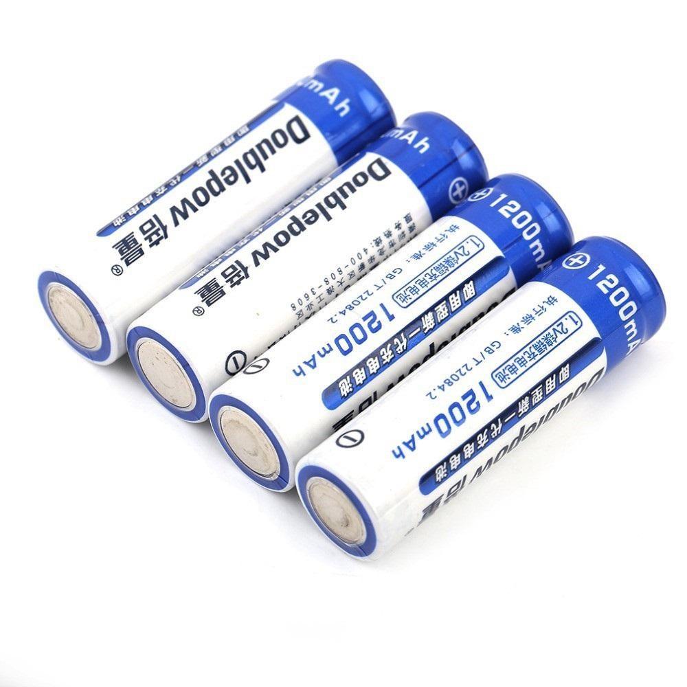 Combo 4 pin sạc AA 1200mAh cao cấp thương hiệu Doublepow