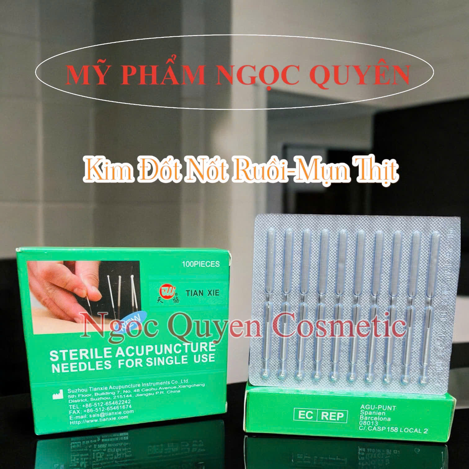 Hộp 100 kim đốt mụn thịt, nốt ruồi Spa