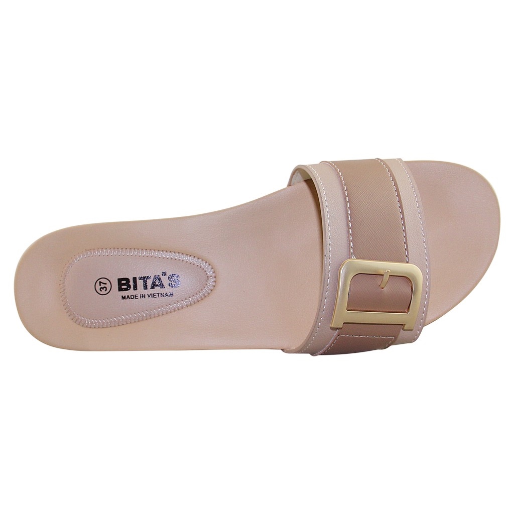 [Mã BMLTA50 giảm 10  đơn 150K] Dép nữ Bita's DYN.132 (Đen   Kem   Vàng)