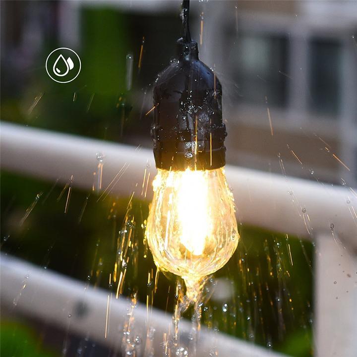 [HCM]Bộ dây treo kín nước dài 10m 15 đuôi đèn e27