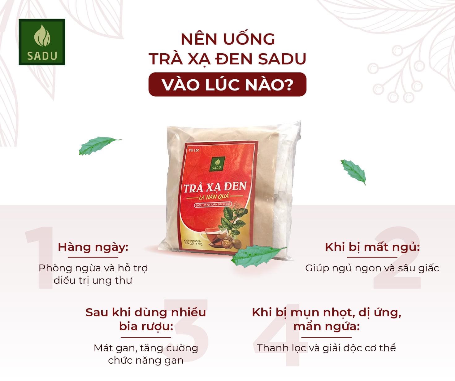 Trà xạ đen – La hán quả túi lọc Sadu (1KG có 200 túi lọc)