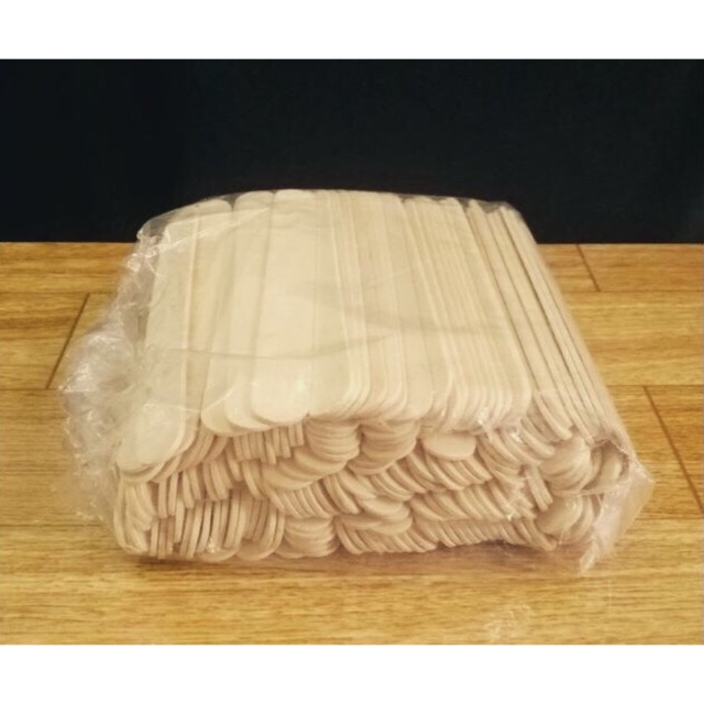 {HOT} - Que đè lưỡi gỗ 2cm / Que kem gỗ 2cm ( bịch 0,5kg)