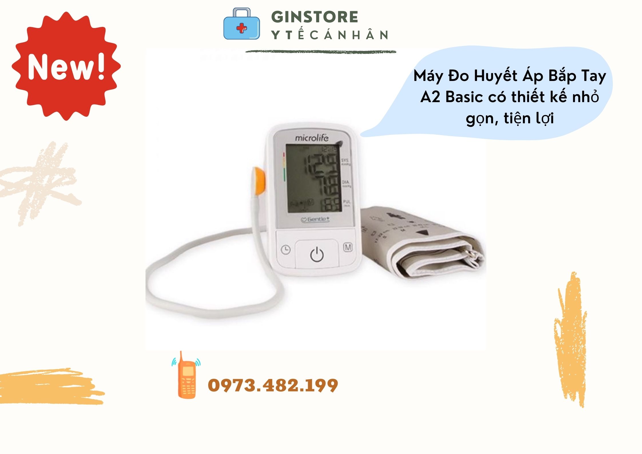Máy Đo Huyết Áp Bắp Tay A2 Basic