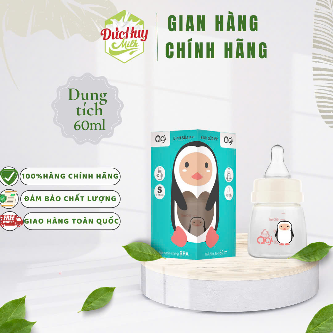 Bình Sữa PP Agi 60ml /140ml / 250ml (Giao màu ngẫu nhiên)